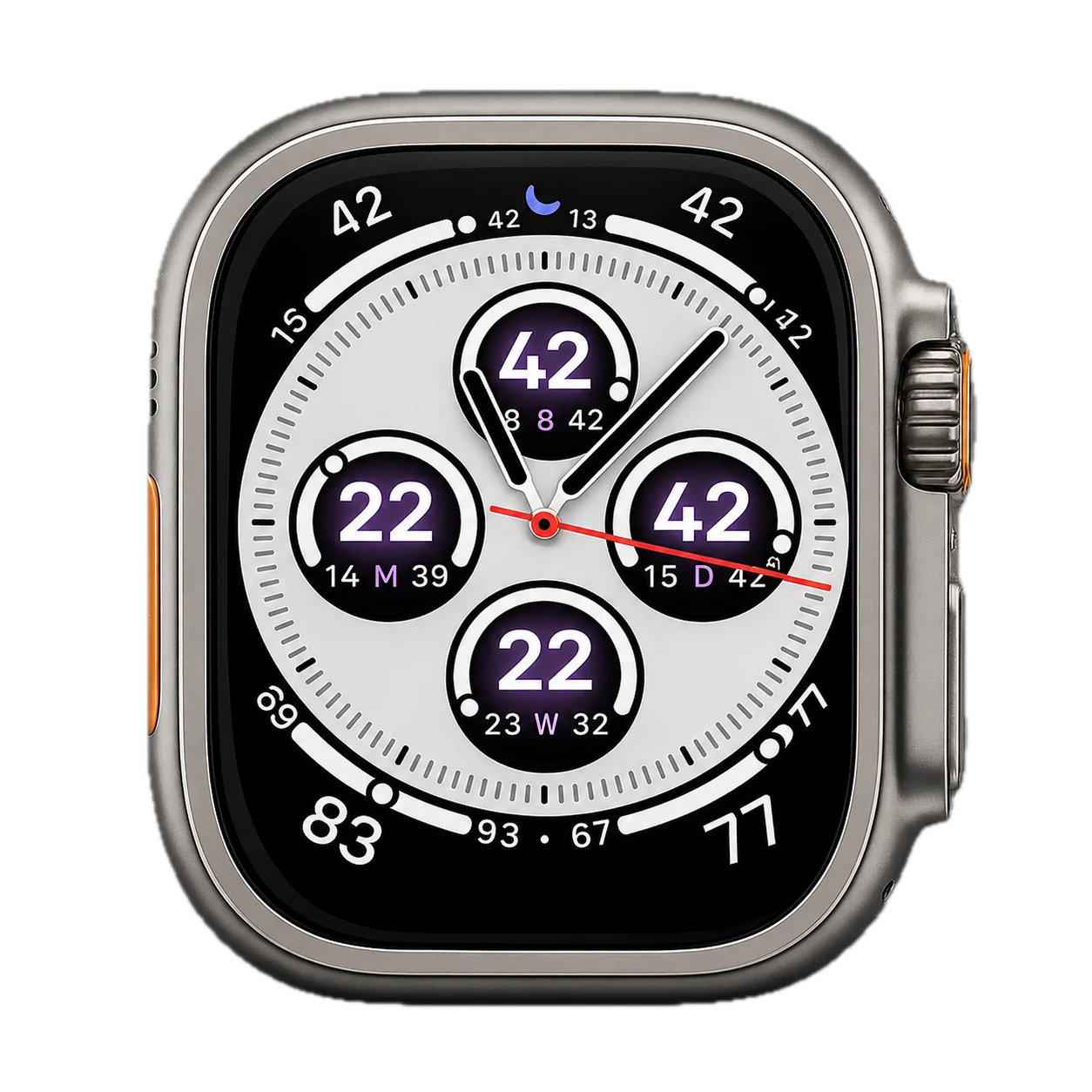 RHRSpark infographic showing an Apple Watch Ultra face with resting heart-rate complications in context.